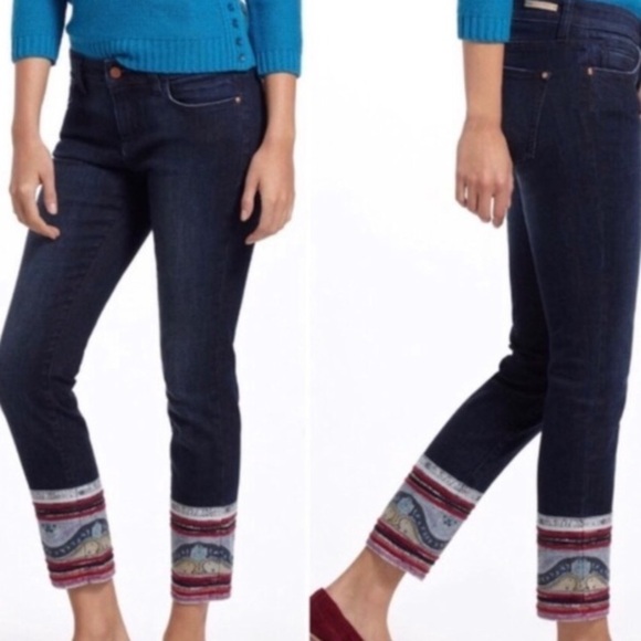 Anthropologie “Stet Ankle” Pilcro & the Letterpress Red Trim Jeans size 27 - Picture 12 of 12